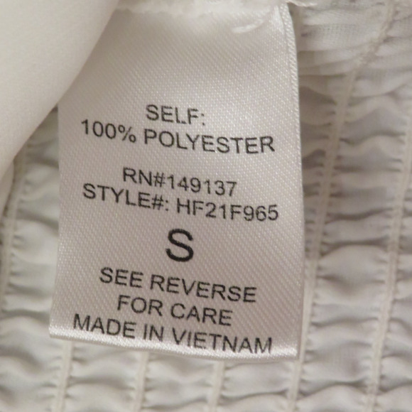 Wishful Thinking Crop Top, Sweetheart Pullover Puff Sleeve Womens Small, White - Picture 6 of 11